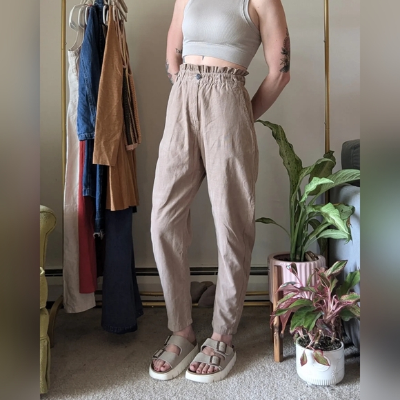 Zara ribbed trouser pants - Picture 2 of 5